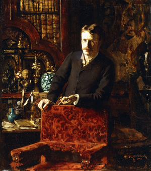 A Gentleman in an Interior, 1881 (oil on panel)