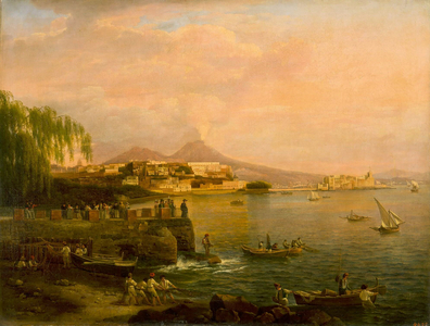 View of Naples from Villa Reale, 1820 (oil on canvas)