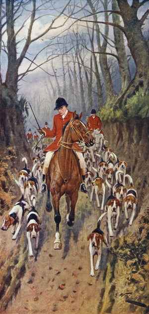 Going To The Meet (colour litho)