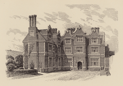 The Manor House, Hollingbourne, Kent (colour litho)