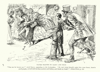 Illustration for Oliver Twist by Charles Dickens (litho)