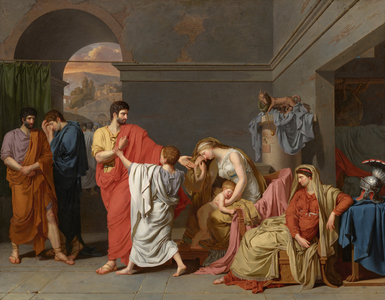 Coriolanus Taking Leave of his Family, 1786 (oil on canvas)