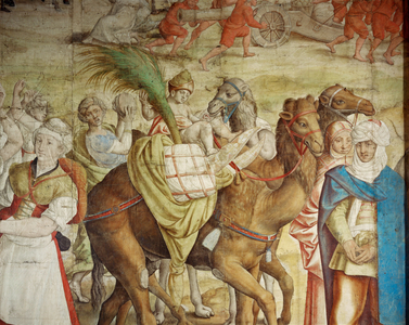 Emperor Karl V's war against Chaireddin, Turkish governor of Tunis (watercolour on paper)