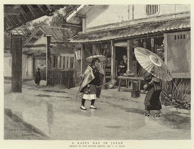 A Rainy Day in Japan (engraving)