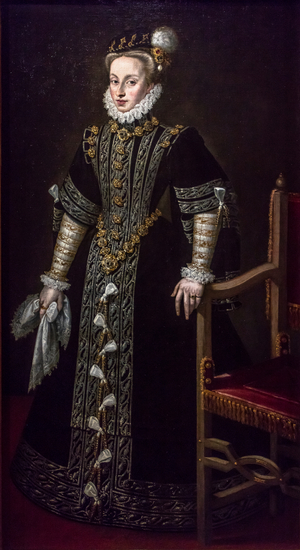 Portrait of Anne of Austria, 1575 (oil on canvas)