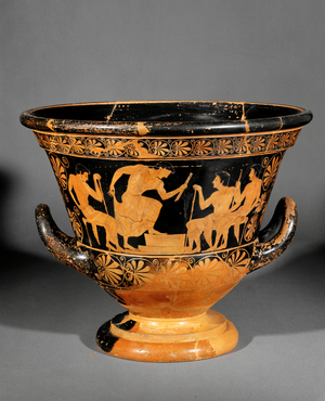 Red-figured Attic crater, called crater of Antaios …