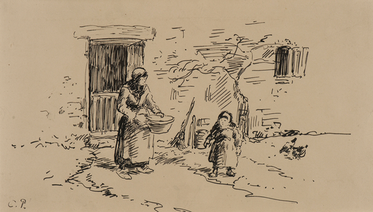 Farm Scene (pen & ink on paper)