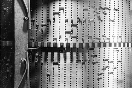 The big pinned barrel in the Parochialkirche in Berlin, Germany 1930s (b/w photo)