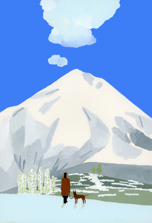 Snow mountain, 2016 (gouache on paper and adobe photoshop)