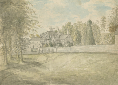 Great Barr Village - Old Tudor House: water colour painting, nd [1762-1802] (painting)