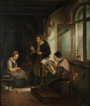 Lacemakers (oil on canvas)