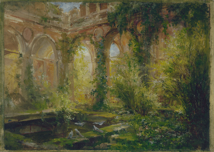 Ruins of the Cour des Comptes: the salle des fêtes, ca. 1875 (oil)