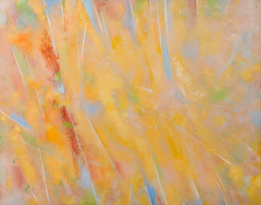 SI5 (Peach and Gold), 1985 (acrylic on canvas)