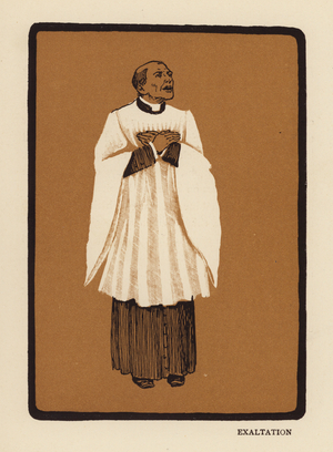 Some Clerical Types: Exaltation (colour litho)