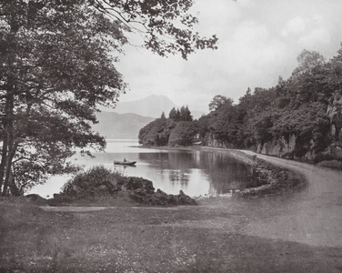 Scotland: The Echo Rock Loch Ard (b/w photo)
