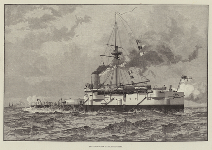 The Twin-Screw Battle-Ship Hero (engraving)