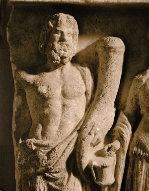 Pluto and Bendis Terracotta relief (relief)