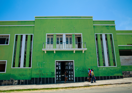 Former Portuguese building in Namibe Town, Angola, Africa (photo)