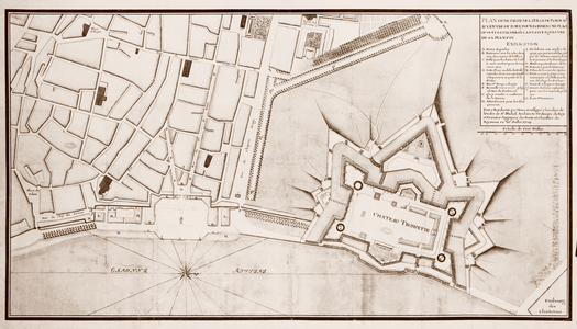 Map of Bordeaux, 1729 (Engraving)