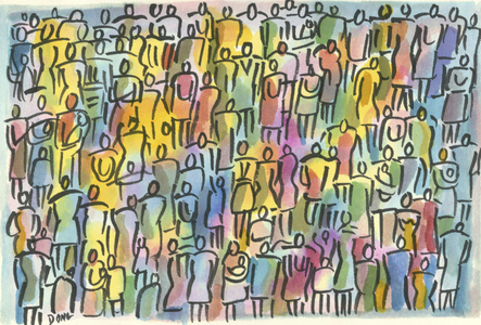 Crowd In Color, 1998 (computer graphics)