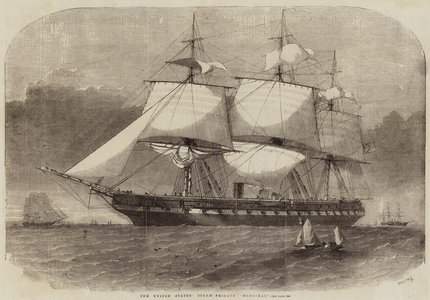 The United States' Steam-Frigate "Merrimac" (engraving)
