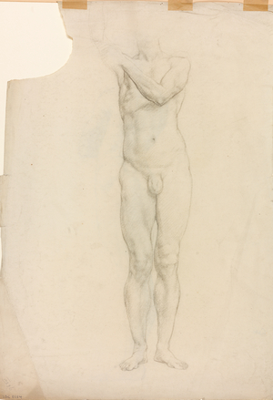 A Study of a Male Figure, 1907 (black chalk on paper)