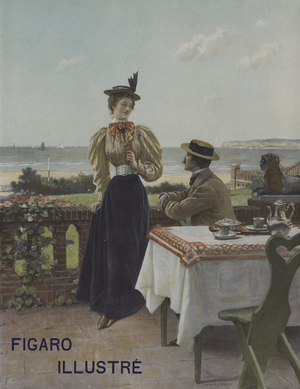 A Villers-sur-Mer. Cover of Le Figaro Illustre, July 1897 (colour litho)