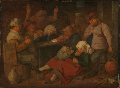 Poor Folk Drinking in a Tavern, c.1625-1630 (oil on panel)