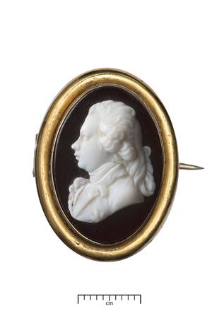 George IV as Prince of Wales, c.1790 (gold & white glass)