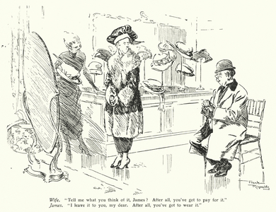 Cartoon by Frank Reynolds (colour litho)