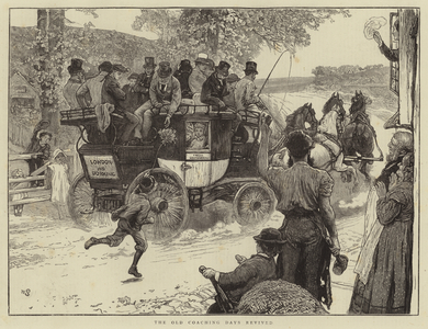 The Old Coaching Days revived (engraving)