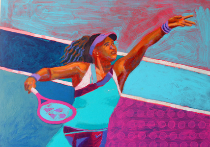 Tennis Player # 7, 2022 (acrylic on board)