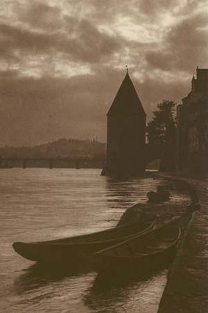 In Passau; At Passau (b/w photo)