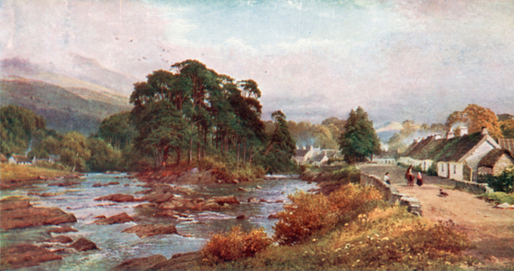 Killin, Perthshire (colour litho)
