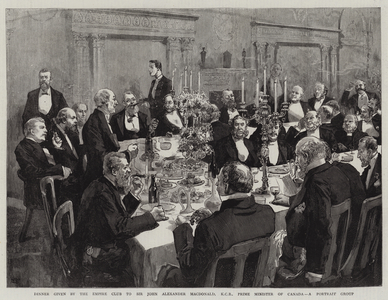 Dinner given by the Empire Club to Sir John Alexander Macdonald, 1884 (illustration)