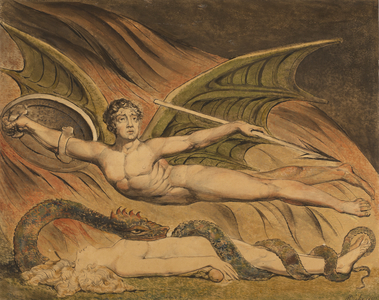 Satan Exulting over Eve, 1795 (graphite, black ink and watercolour)