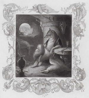Reynard The Fox: Reynard at Home (engraving)