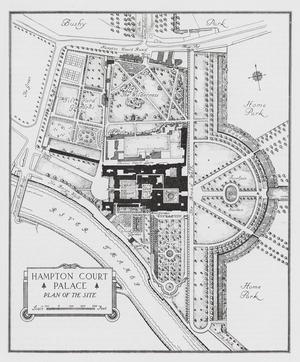 Hampton Court Palace, Plan of the Site (litho)