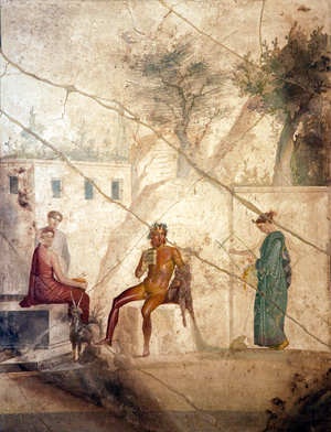 Pan and the Nymphs, from the House of Fatal Love, Pompeii (fresco)