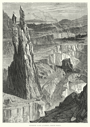 Penrhyn Slate Quarries, North Wales (engraving)