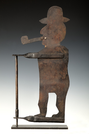 Man with Pipe Weathervane (metal)