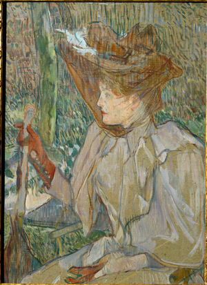 Woman with gloves, 1891 (carton)