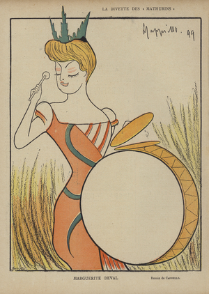 Illustration for Le Rire (colour litho)