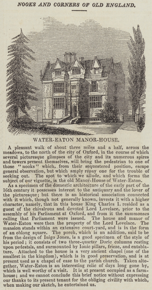 Water-Eaton Manor-House (engraving)