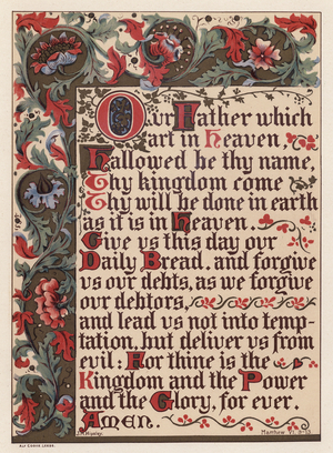 The Lord's Prayer (chromolitho)
