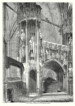 Shrine of Henry V, in Westminster Abbey (engraving)