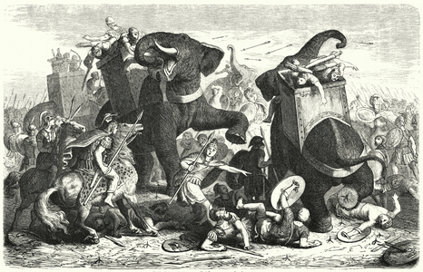 Battle of Gaza, 312 BC (engraving)