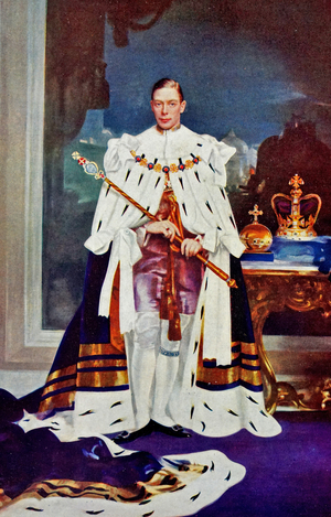 King George VI, in coronation robes , 1937