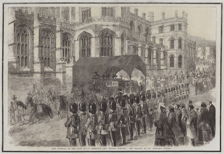 The Funeral of His late Royal Highness the Prince Consort, the Hearse at St George's Chapel (engraving)