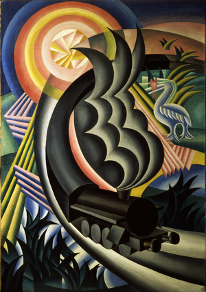 Train borne from the sun, 1924 (painting)
